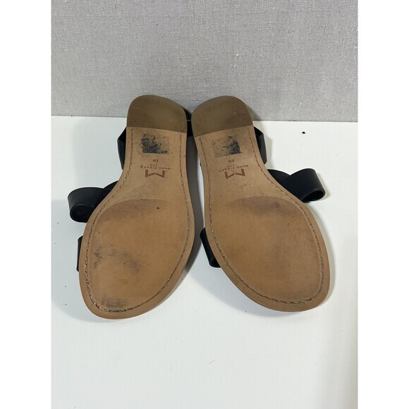 Marc Fisher Black Leather Strappy Sandals Sz. 8 - Picture 5 of 5